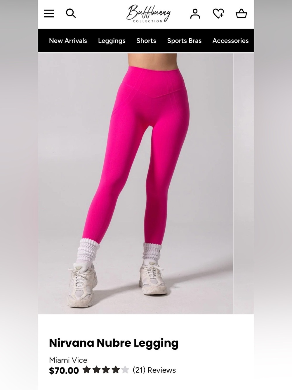 Buffbunny Nirvana Nubre Legging in Miami Vice NWT